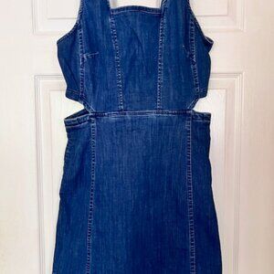 Madewell Blue Denim Dress Sz 10 with side cutouts - Great for Summer